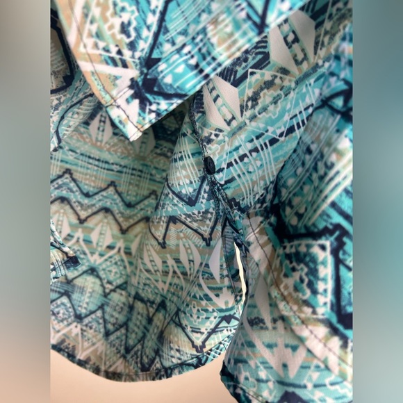 Catherine’s Plus Sz 18-20 Sheer Shiffon Blouse Top Blue Comfortable  Lightweight - Picture 7 of 10